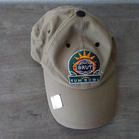 2007 Brut Sun Bowl Hat Brown Green Logo Embroidered College Football OSFA VTG - Picture 6 of 7
